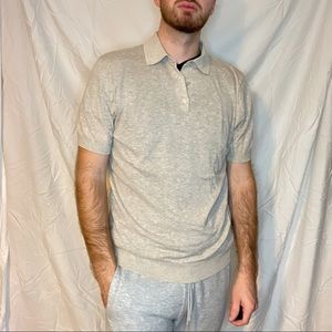 Tan linen polo